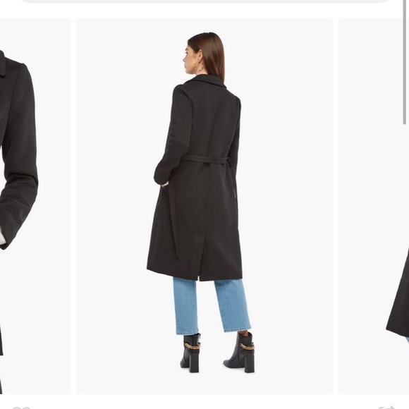 Belted faux wool coat- JustFab - Picture 3 of 4